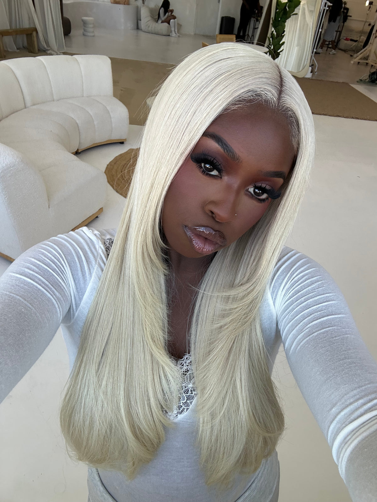 blonde pre-made wig
